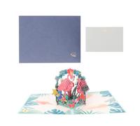 BESTOMZ Papier Carte de Vœux 3d D’anniversaire de Mariage | Surface Écrivable, Design Créatif et Effet 3d, pour Dîner Romantique, Fête et Coffret Présent