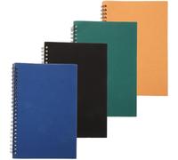 BESTOMZ Papier Kraft Carnet de Notes Spirale 50 Feuilles A5, 4 Pièces | Pages à Plat, Design à Feuilles Mobiles, pour Plans, Messages et Mémos, Bureau et Journalisme