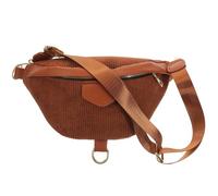 BESTOMZ Paquet Banane Poitrine en Velours Côtelé Marron, Ceinture Réglable, Fermeture Éclair Fluide, Léger, pour Sport, Randonnée et Voyages, Sacoche Banane Pratique pour Filles et Hommes