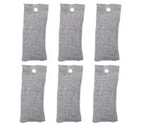 BESTOMZ Paquet de Charbon de Bambou pour Chaussures et Placards 6 Pièces Absorbeur D'odeurs et D'humidité en Lin Naturel, Désodorisant Pratique pour Espaces Fermés Couleur Aléatoire