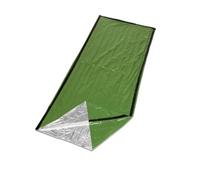 BESTOMZ Paquet de Couchage d'urgence Thermique en PE Aluminium Vert, Léger et Multifonction, pour Camping en Automne et Hiver, Facile à Transporter