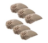 BESTOMZ Paquet en Toile de Jute Beige Respirants et Pratiques Lot de 6 Cordon de Serrage Stockage Quotidien des Légumes et Pommes de Terre