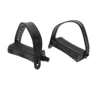 BESTOMZ Pédales de Vélo D'appartement avec Sangles, Accessoires pour Vélo Stationnaire en PP, Installation Facile, Forme Ergonomique pour Gym à Domicile