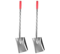 BESTOMZ Pelle à Cendres de Charbon Outil Cheminée Pratique et Solide 2pcs Manche Long en Fer et Plastique Noir Légère pour Nettoyage de Poêle Cuisine