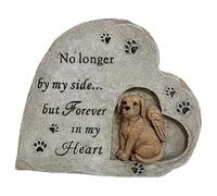 BESTOMZ Pierre Commémorative en Résine pour Chien de Cœur, Monument Funéraire pour Animaux de Compagnie, Décoration de Jardin Extérieur, Souvenir Solide pour Chien Décédé