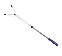 BESTOMZ Pince de Ramassage Pliable en Acier Inoxydable et Caoutchouc Bleu pour Récupérer Petits Objets et Déchets Derrière les Meubles, pour Personnes Arthritiques