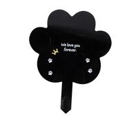 BESTOMZ Plaque Commémorative pour Animaux de Jardin Étanche, Empreinte | Acrylique, Cadre Photo 3 Pouces, Tige de Jardin, pour Patios et Grands Bacs Intérieurs
