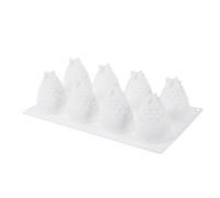 Bestomz Plaque de 8 moules de cuisson en silicone en forme pommes pin pour gâteaux, mousse, glaces, chocolat