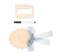 BESTOMZ Plaque en Bois pour Annonce de Naissance Bébé, Bleu | Bord Arrondi, Surface Lisse, Légère à Suspendre, Chambre et Salle D’hôpital, Célébration du Mois Jour