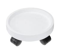 BESTOMZ Plateau de Base Rond pour Pot de Fleurs en Résine Trempée, Épais, Blanc, 22 Cm de Diamètre Extérieur, 19,5 Cm Intérieur, Soucoupe Motif Quadrillé, Bac à Eau pour Style Aléatoire