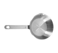 BESTOMZ Poêle Antiadhésive en Acier Inoxydable, Fond Plat, Mini | Répartition Uniforme Chaleur, Nettoyage Facile, Bec Verseur Pratique, Cuisine Domestique, Argenté