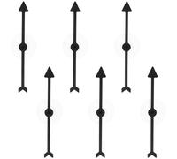 BESTOMZ Pointeur de Flèche Rotatif en Plastique Noir 10 Cm avec Ventouse, Lot de 6 Pièces, Accessoires de Plateau de Jeu pour Jeux de Société Scolaires, pour Fêtes et Activités Éducatives