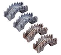 BESTOMZ Pont Décoratif Miniature en Résine 4 Pièces pour Décor de Jardin Zen et Micro-Paysage DIY Figurines de Paysage et Accessoires Photo