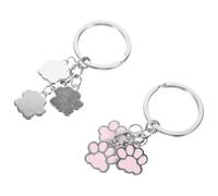 BESTOMZ Porte-clés Légers et Faciles à Transporter en Métal Forme Empreintes de Chien Mignons 2pcs, Accessoires Décoratifs pour Paquet et Portefeuilles pour Occasions Spéciales