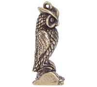 BESTOMZ Porte-clés Pendentif en Laiton Massif Forme de Hibou Debout, Style Créatif et Élégant, Effet Décoratif Solide, pour Accessoires de Thé et Décoration