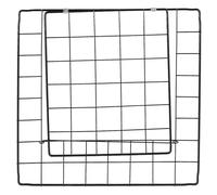 BESTOMZ Porte de Cage à Chat en Fer Noir 35X35 CM, Accessoire Modulable à Monter Soi-Même, Porte de Clôture pour Chenil et Enclos, Adaptée aux Animaux Domestiques