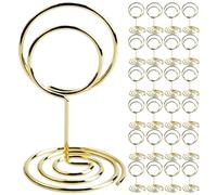 BESTOMZ Porte-numéros de Table Support de Cartes de Place Sécurisé et Fiable en Fil d'acier Carbone Doré de Table Élégant 25pcs pour Mariage et Fête