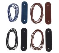 BESTOMZ Recharge pour Cahier 4pcs Coussinet de Protection en Cuir de Vachette Vintage, Cordelette Élastique Décorative pour Notebooks et Journaux
