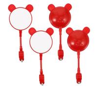BESTOMZ Rétroviseur pour Vélo Garçon et Filles 4pcs Rouge en Pc, Facile à Nettoyer et Polyvalent, Fixation Guidon, pour Garçons et Filles en Extérieur