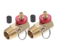BESTOMZ soupapes de machine à air comprimé soupape de pression en laiton or 1/2 x 1/4 NPT 2pcs pour pompes à air et gonflage extérieur