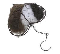 BESTOMZ Support à Matériaux de Nidification pour Oiseaux D’extérieur de Cœur, Panier Fait Main en Fil de Fer Grand Espace de Rangement, Nichoir Rechargeable pour Colibris et Pinsons,