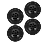 BESTOMZ Support de Mât de Drapeau Noir pour Bureau Base Stable en Plastique, Design Huit Trous Élégant pour Tables de Conférence et Discussion, Lot de 4pcs