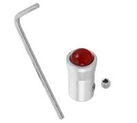 BESTOMZ Support de Stabilisateur pour Diapason 12 Mm en Argenté Base en Jade Rouge 2,3 Cm, Accessoire Antidérapant pour Maintien Stable en Musicothérapie, Yoga et Usage Domestique