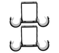 BESTOMZ Support de Tringle à Rideaux Double pour Fixation Plafond en Alliage D'aluminium, Kit 2pcs Design Élégant et Résistant pour Rideaux Thermiques et Occultants