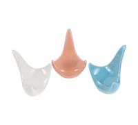 BESTOMZ Support pour Ocarina et Flûte en Céramique Triangulaire Multifonction 3 Pièces 6 et 12 Trous Couleurs Rose, Blanc et Bleu Porte-instruments de Musique Stable et Portable