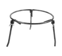 BESTOMZ Support pour Wok Ménager Trépied de Foyer en Acier Noir, Démontable, Assemblage Pratique, pour Cuisson Extérieure et Randonnée