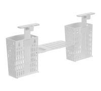 BESTOMZ Support Stable pour Plantes D'aquarium en Plastique Blanc avec Plateforme pour Tortue, Crochet Extensible et Hauteur Ajustable pour Aquarium et Terrarium