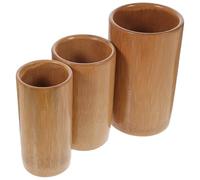 BESTOMZ Tasse de Bambou Artisanale Ronde pour Massage Ventouse Compacte, 3 Pièces, Matériau Bambou Solide et Antidérapant, Outil de Massage Relaxant pour Spa à Domicile
