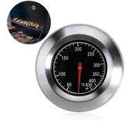 BESTOMZ Thermomètre de four à barbecue d'extérieur en acier inoxydable de 7,6 cm, jauge de température, thermomètre de barbecue de forme ovale, contrôleur d'extérieur