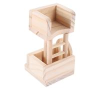 BESTOMZ Tour D'observation en Bois Naturel pour Hamster - Maison Ludique et Sécurisée pour Petits Animaux, Plateforme de Repos pour Souris et Hérissons, Accessoire de Jeu Style Aléatoire