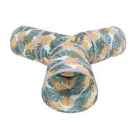 BESTOMZ Tunnel de Jeu pour Lapin et Chaton Pliable en Polyester Léger Trois Passages, Amusant pour Animaux Domestiques à Utiliser la Maison