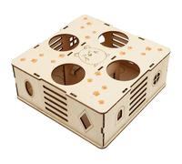 BESTOMZ Tunnel Labyrinthe en Bois pour Hamster, Piste de Course Abri Isolé, Jeu d'Activité pour Petits Animaux de Compagnie, Favorisant l'exercice Détente