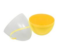 BESTOMZ Œuf de Pâques Plastique 25 Cm à Ouvrir avec Poignée Gros Œuf Remplissable Jaune Boîte à Bonbons Décorative et Décoration de Fête de Pâques