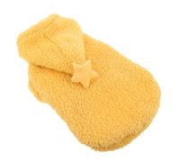 BESTOMZ Veste Polaire Chaude pour Petits Chiens M Taille 5-8 Kg, Manteau D’Hiver en Polaire Douce Capuche Étoiles Jaune, Vêtements Confortables D’intérieur et Pyjama pour Chien et Chat
