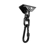 BESTonZON 1 Ensemble Crochet en Acier Inoxydable pour Crochets Suspension de Plein air recouvert clé balançoires Crochet de balançoire Robuste Crochet Lourd Crochet pivotant Robuste Noir