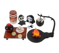 BESTonZON 1 Ensemble de Figurines d'halloween créatives Miniatures tête de Mort Squelette Gothique Ornements pour Maison hantée Accessoires de Maison hantée créatifs