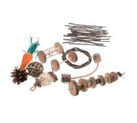 BESTonZON 1 Ensemble Jouets Et Accessoires pour Hamsters Étage Cage Trucs De Hamster Jouets à Mâcher du Hamster Jouets Et Accessoires Cochon d'Inde De Hamster en Bois