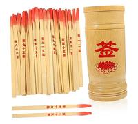 BESTonZON 1 Ensemble Set de Bâtons de Fortune avec Seau Accessoires de Divination Traditionnels Chinois pour Jeux Famille