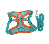 BESTonZON 1 Ensemble Smack Dog Sangle Laisse Chiot Dressage pour Chiens Bretelles Rembourré Respirant Harnais pour Petits Chiens Animal De Compagnie Chiffon Blue