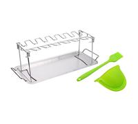 BESTonZON 1 Ensemble Support de Grillade Acier Inoxydable pour Poulet Rack Pratique pour Barbecue Plein Air Plateau de Base pour Camping Couleur Aléatoire