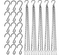BESTonZON 1 Ensemble Support de Pot de Fleurs avec Chaînes Suspendues de Crochets Pratiques pour Plantes Lanternes et Décorations Extérieures