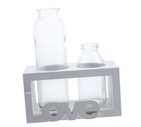 BESTonZON 1 Ensemble Vase pothos Ornement hydroponique de jardinière à la Maison jardinière en Verre de Table jardinières en Verre hydroponiques de Bureau Vase à Fleurs Bois Blanche