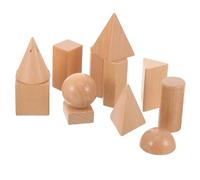 BESTonZON 1 Ensembles Modèle Géométrique Jouets pour Matériel De Manipulation De Forme 3D Jouets Éducatifs pour Enfants Jouet Cérébral Jouet pour Enfants Formes 3D Trois Cube Sphère Bois