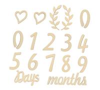 BESTonZON 1 Jeu Accessoires Photo Croissance Cartes Nouveau-né Nombres Faire-part De Bébé Cartes Commémoratives Cartes D'étape Du Nouveau-né Cartes Mensuelles D'étape De Bébé Peuplier