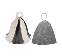 BESTonZON 1 Jeu Bonnet De Sauna Feutre Absorbant Lot de Chapeaux De Bain Confortables Gris Noir Et Blanc Accessoire pour Détente Voyage 2 Pièces