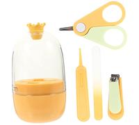 BESTonZON 1 Jeu ciseaux à ongles bébé Vêtements pour bébé peigne déposant clips clou coupe ongle bebe nail clipper kit d'ongles pour bébé kit de soins et de soins pour bébé abdos Yellow